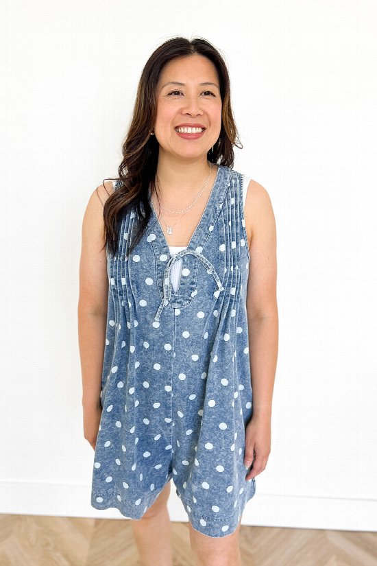 Seeing Spots Denim Romper 2